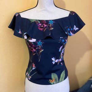 Ted Baker Tropical Oasis Off Shoulder Top NWT